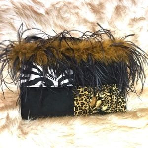 Unique feathered handbag